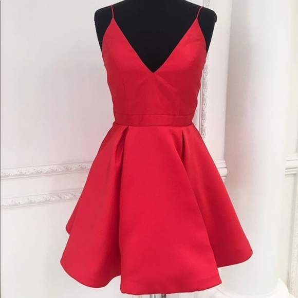 Red V Neck homecoming dress - Picture 1 of 1